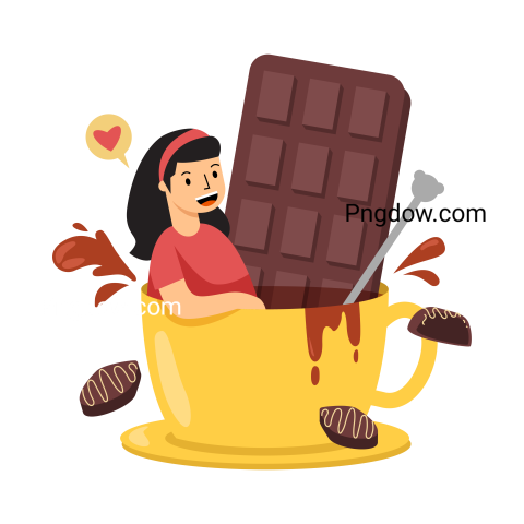 World Chocolate day illustration, Png transparent background for free (2)