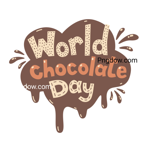 World Chocolate day illustration, Png transparent background for free (29)