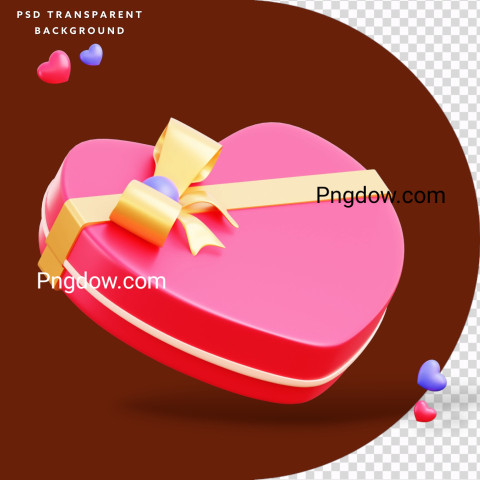 Premium PSD | 3d Valentine Giftbox Love