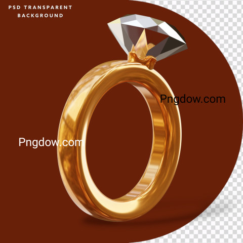 Premium PSD, 3D Ring Transparent Background