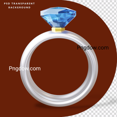 Premium PSD | 3d silver wedding rings