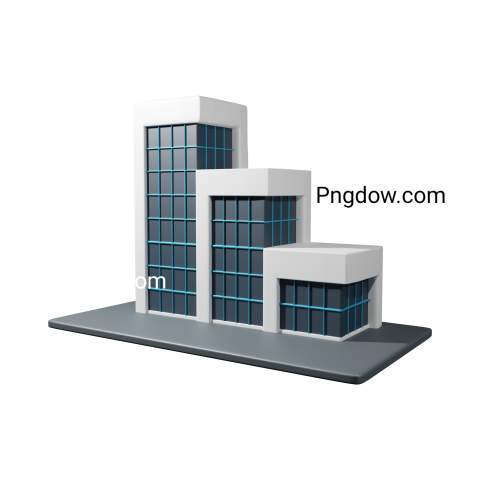 3d office building Png transparent Background for free
