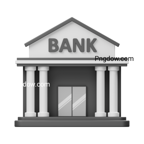 Bank Building 3D Icon transparent Background free