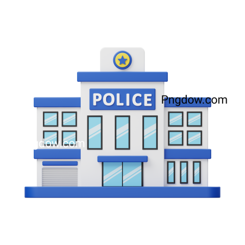 Police Office Building 3D Icon