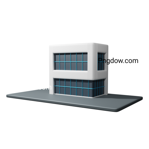Building 3D Icon transparent Background for free