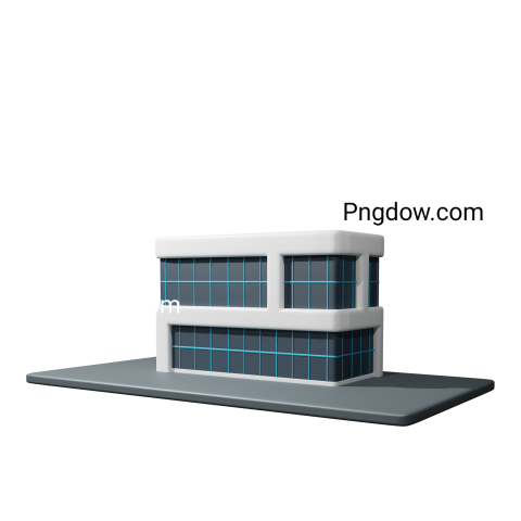 3d Office Building transparent Background for free
