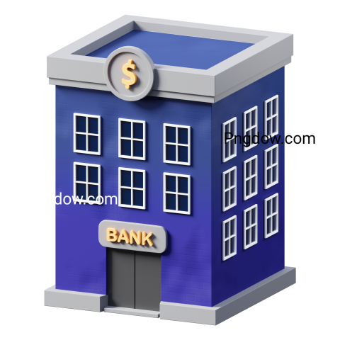 Bank 3d illustration transparent Background for free