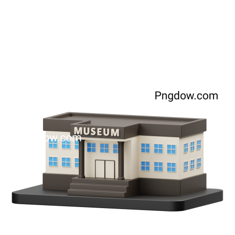 Museum Building 3D Icon transparent Background Image for free
