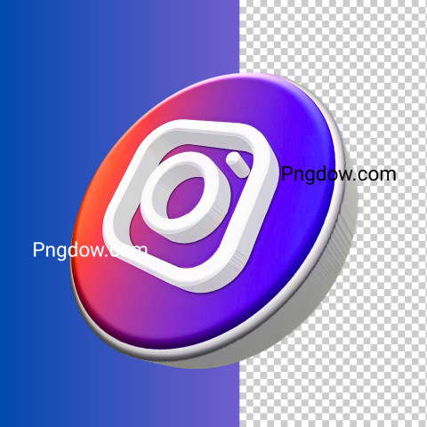 Free PSD | Instagram gold social media icon 3d render
