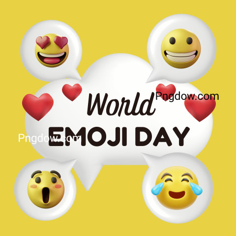 Blue Yellow Modern World Emoji Day Instagram Post, for free (2)
