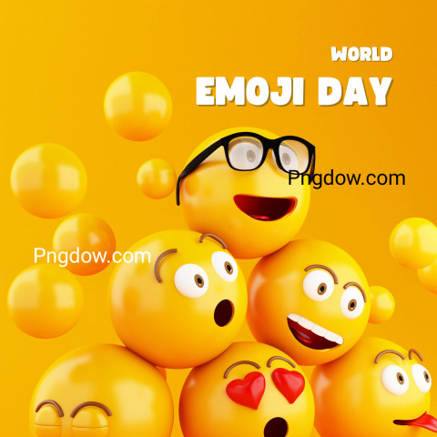 Blue Yellow Modern World Emoji Day Instagram Post, for free (8)