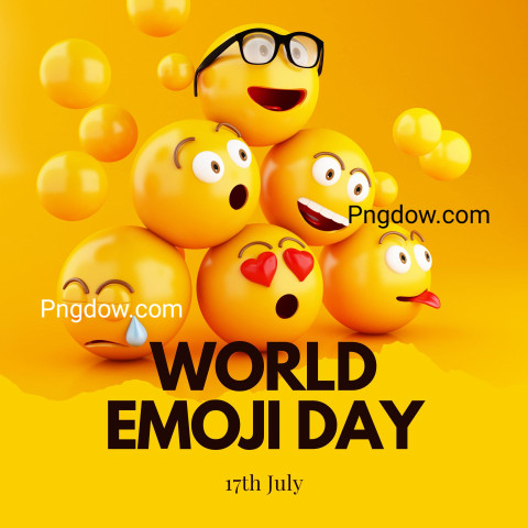 Blue Yellow Modern World Emoji Day Instagram Post, for free (6)