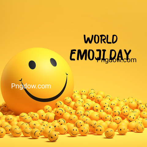 Blue Yellow Modern World Emoji Day Instagram Post, for free (7)