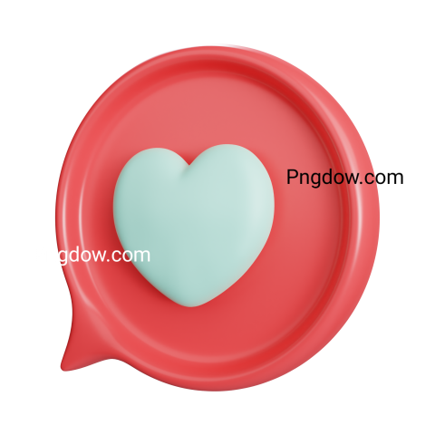 Free Png, love chatting 3d icon illustration transparent Background