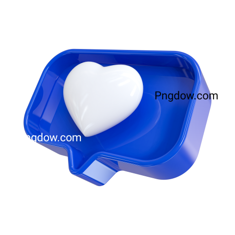 Free Png, 3d like blue heart Transparent background