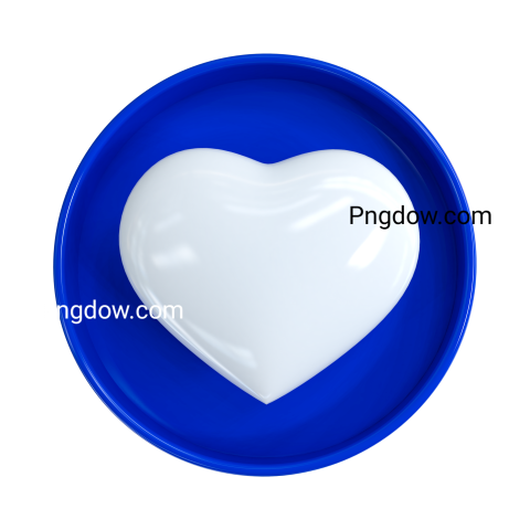 Free Png, 3d like heart love blue transparent Background