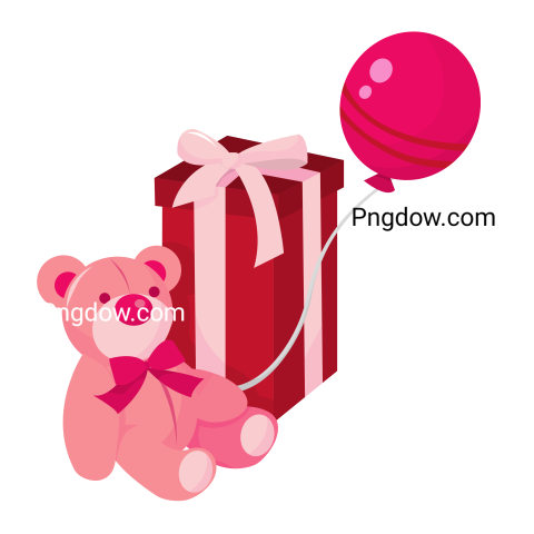 Teddy bear and balloons transparent Background,Teddy bear png, (51)