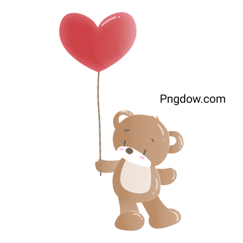 Teddy bear and balloons transparent Background,Teddy bear png, (57)