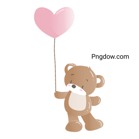 Teddy bear and balloons transparent Background,Teddy bear png, (63)