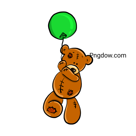Teddy bear and balloons transparent Background,Teddy bear png, (24)