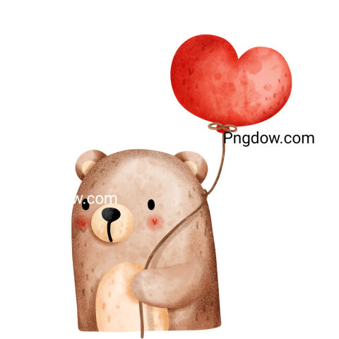 Teddy bear and balloons transparent Background,Teddy bear png, (18)