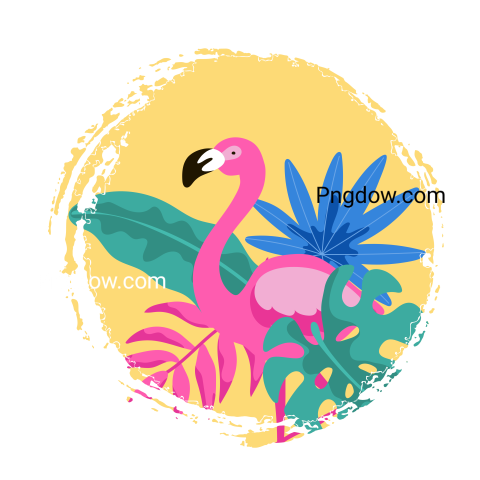 Pink Flamingo Animal, transparent background for Free