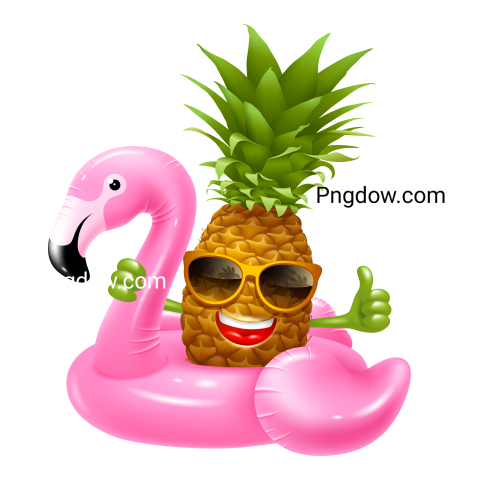 Inflatable Float Pink Flamingo And Pineapple