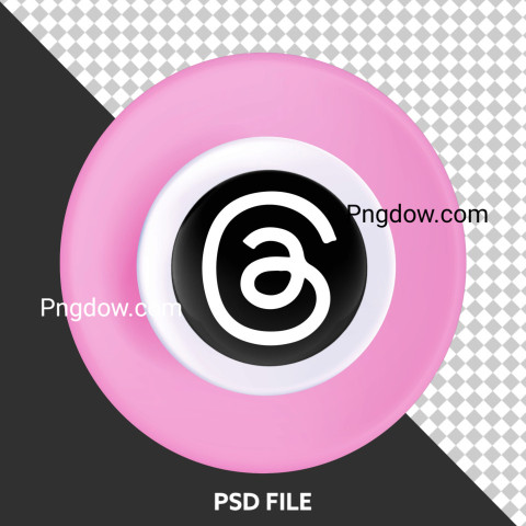 Free PSD | Glowing Threadslogo on a realistic 3d circle
