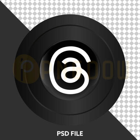Free PSD | Icon Threads 3d social media icons logo