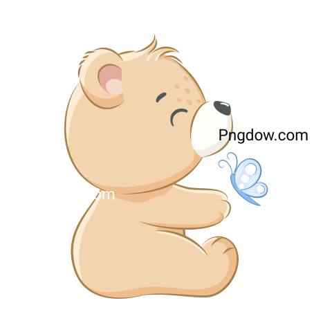 Adorable Bear with Transparent Background Free Download Now! (29)