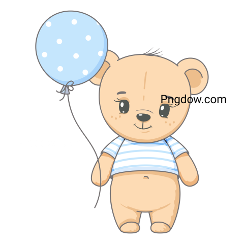 Adorable Bear with Transparent Background Free Download Now! (9)