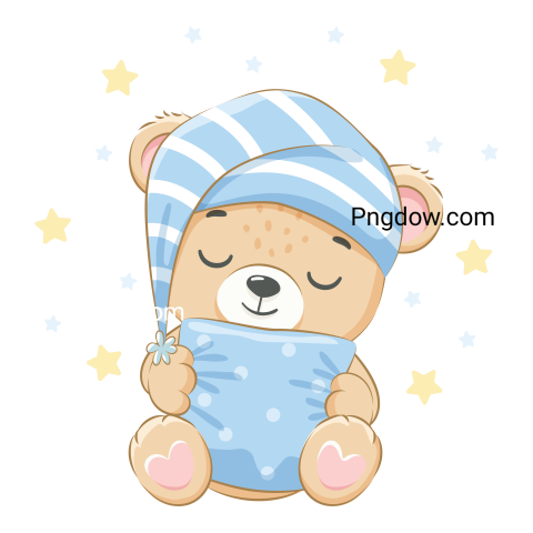 Adorable Bear with Transparent Background Free Download Now! (7)