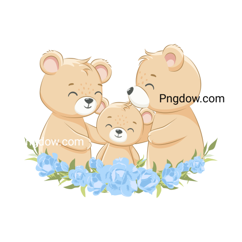 Adorable Bear with Transparent Background Free Download Now! (16)