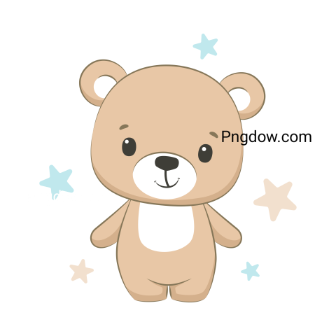 Adorable Bear with Transparent Background Free Download Now! (18)
