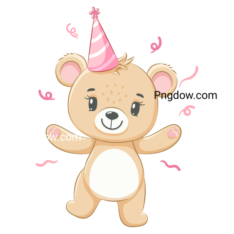 Adorable Bear with Transparent Background Free Download Now! (2)