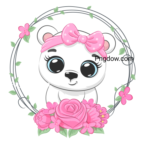 Adorable Bear with Transparent Background Free Download Now! (3)