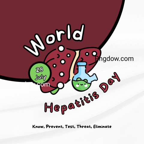 White Maroon Cute Illustration World Hepatitis Day Instagram Post