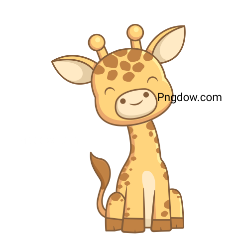 A smiling baby giraffe for Free