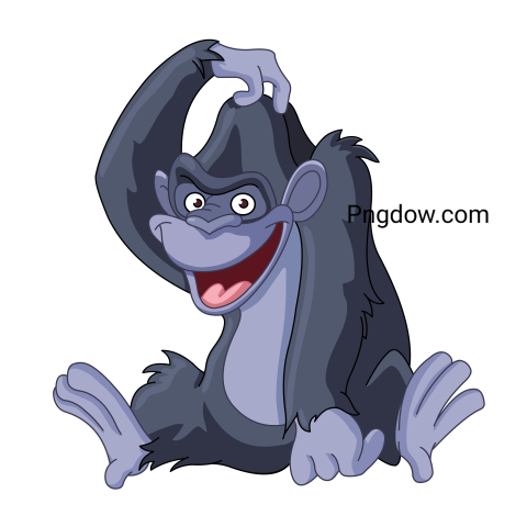 Gorilla Scratching Head transparent background image for Free