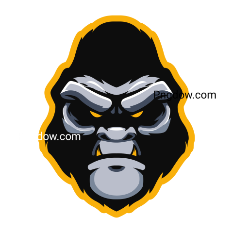 Gorilla Face Mascot transparent background image for Frees