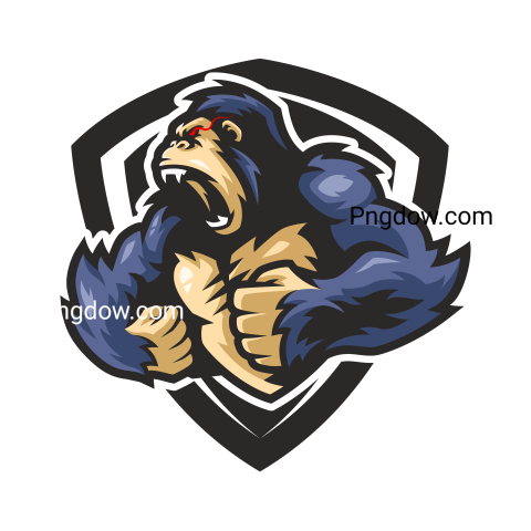 Gorilla Mascot & Sports Logo transparent background image for Free