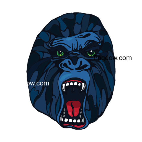 Growling Gorilla Tattoo transparent background for Free
