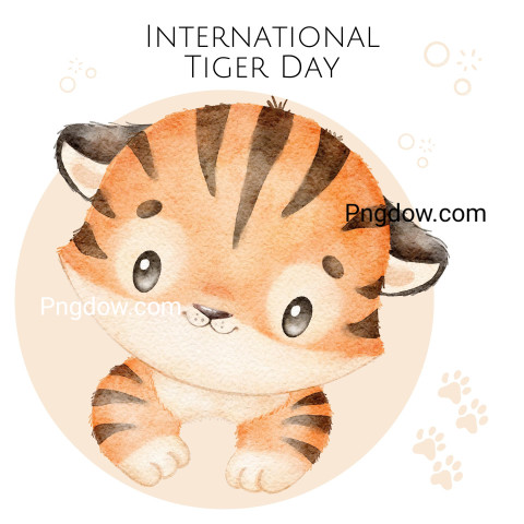 Black Orange Watercolor Greeting International Tiger Day Instagram Post