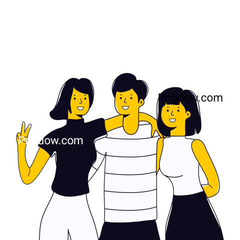 Celebrate International Friendship Day With People, with a Free Transparent Background Image, (37)