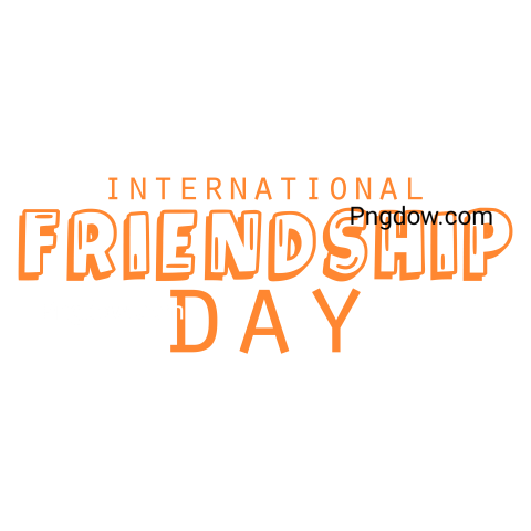 Celebrate International Friendship Day, with a Free Transparent Background Image Text, (4)