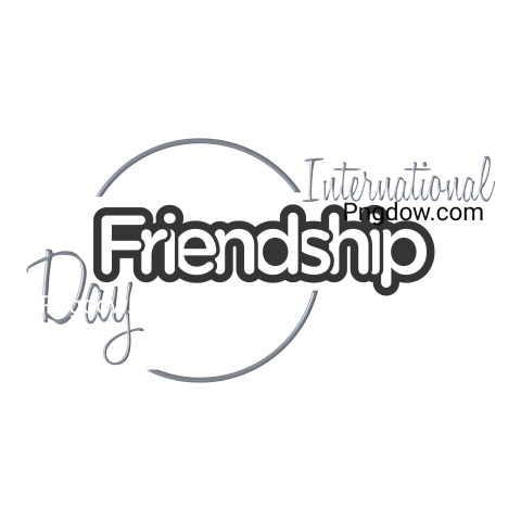 Celebrate International Friendship Day, with a Free Transparent Background Image Text, (14)