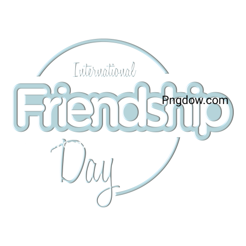Celebrate International Friendship Day, with a Free Transparent Background Image Text, (18)