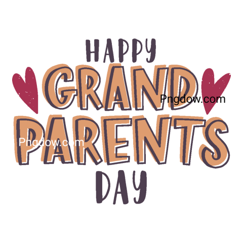 Happy Grandparents Day Lettering text