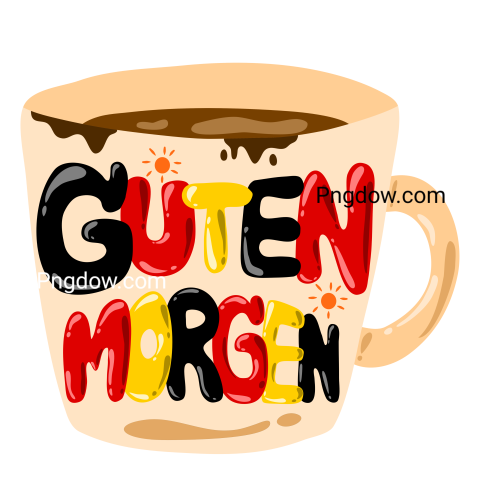 Coffee Cup Good morning transparent background for Free