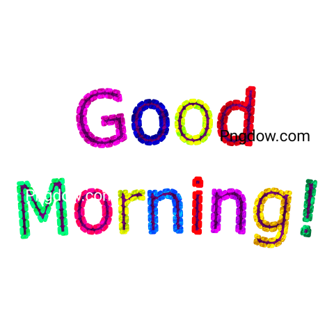 Good morning text colorful